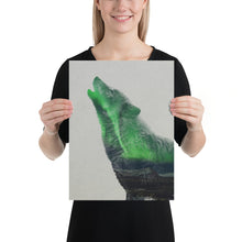 Load image into Gallery viewer, Wolf Howling In The Aurora Borealis
